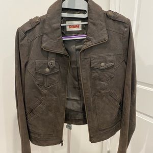 Levi’s dark brown leather jacket